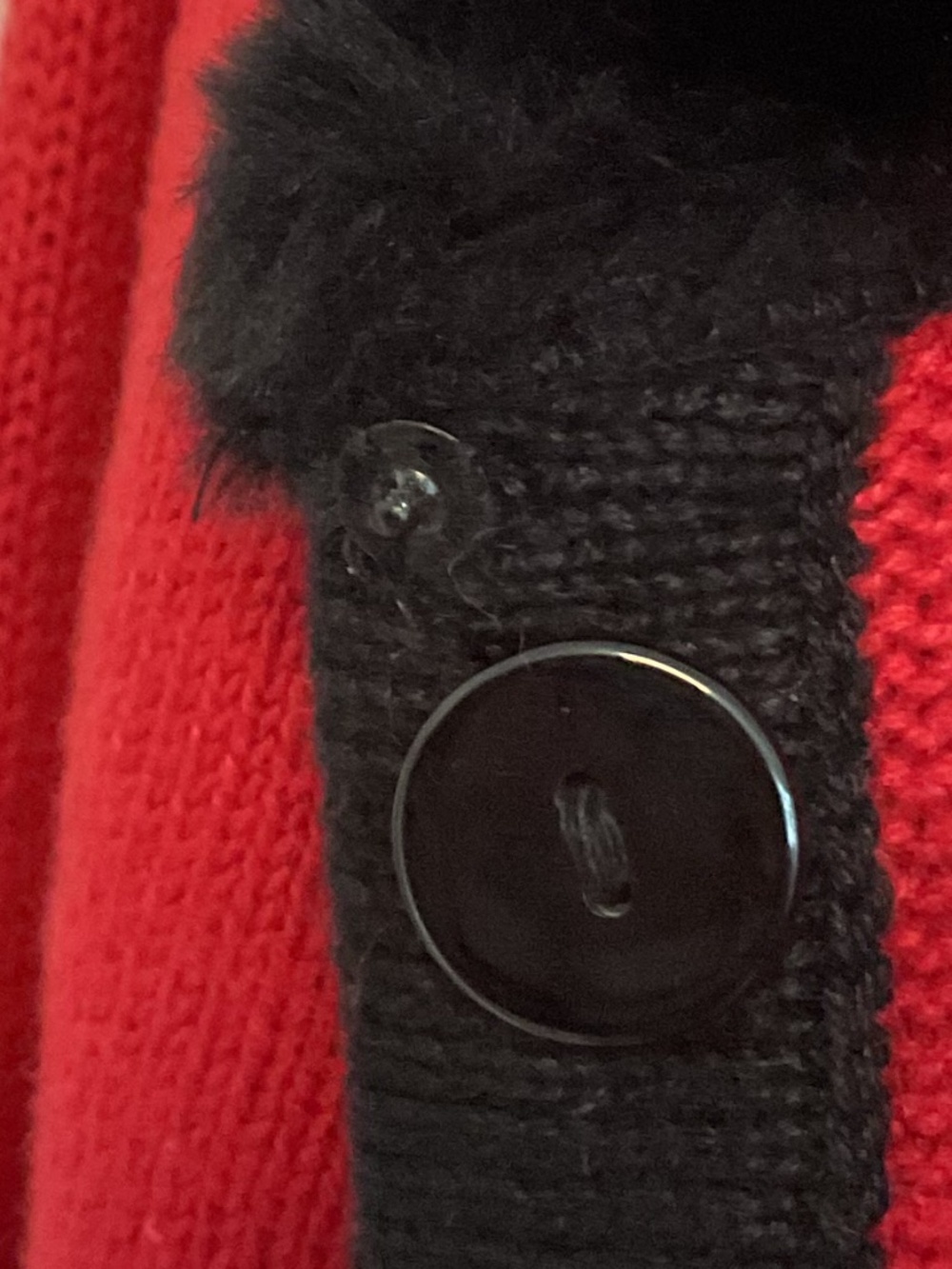 ✨ Rare Vintage Storybook Knits Cardigan Faux Fur Collar - size S - Picture 11 of 12